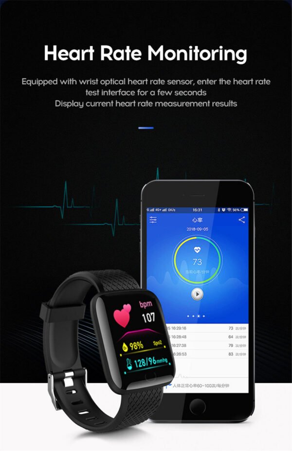 Smart Watch Heart Rate Sleep Monitoring Blood Pressure Smartwatch Men Women Fitness Tracker Watch For Android IOS - Image 11