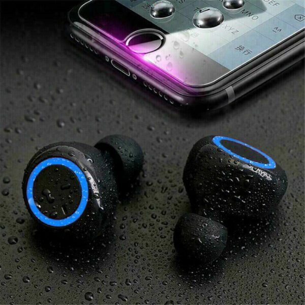 Waterproof Bluetooth 5.0 Wireless Earbuds Headphone Headset Noise Cancelling TWS Bluetooth Wireless Earbuds with Microphone- Stereo Sound in-Ear Bluetooth Headset True Wireless Earbuds - Image 2