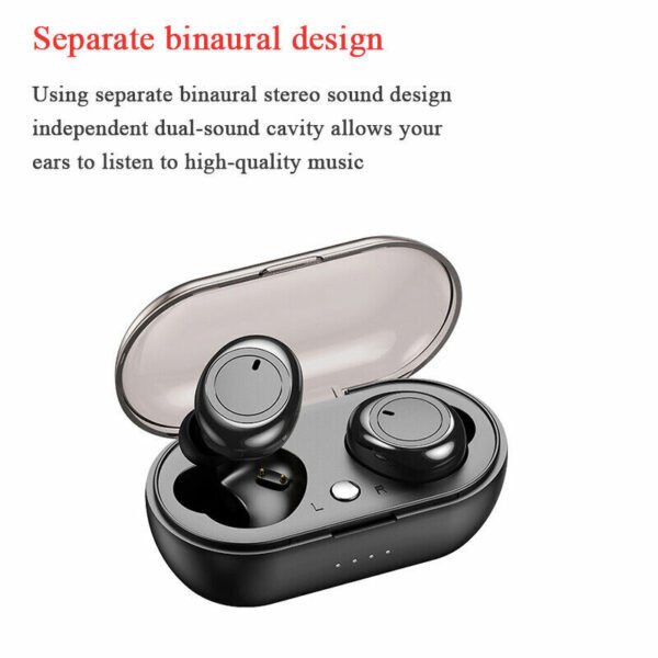 Waterproof Bluetooth 5.0 Wireless Earbuds Headphone Headset Noise Cancelling TWS Bluetooth Wireless Earbuds with Microphone- Stereo Sound in-Ear Bluetooth Headset True Wireless Earbuds - Image 11