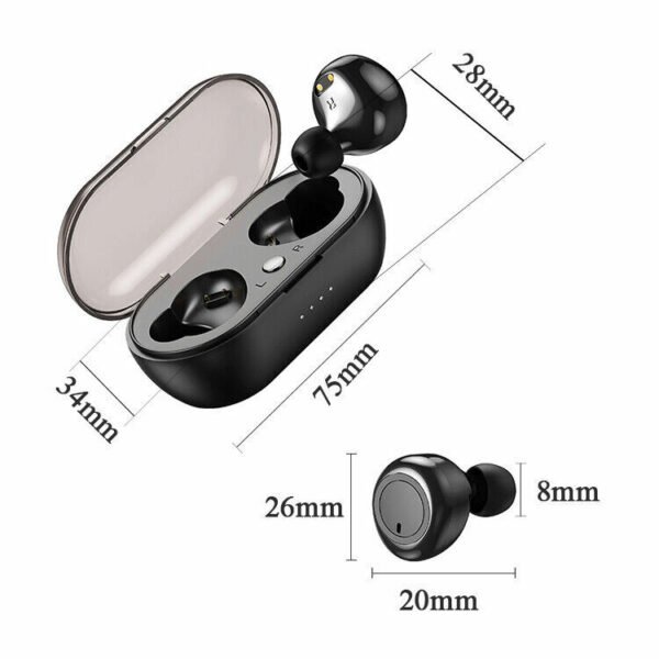 Waterproof Bluetooth 5.0 Wireless Earbuds Headphone Headset Noise Cancelling TWS Bluetooth Wireless Earbuds with Microphone- Stereo Sound in-Ear Bluetooth Headset True Wireless Earbuds - Image 15