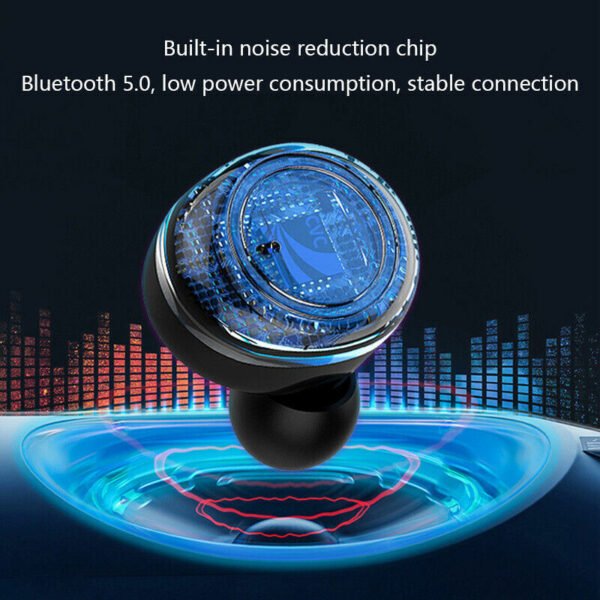 Waterproof Bluetooth 5.0 Wireless Earbuds Headphone Headset Noise Cancelling TWS Bluetooth Wireless Earbuds with Microphone- Stereo Sound in-Ear Bluetooth Headset True Wireless Earbuds - Image 6