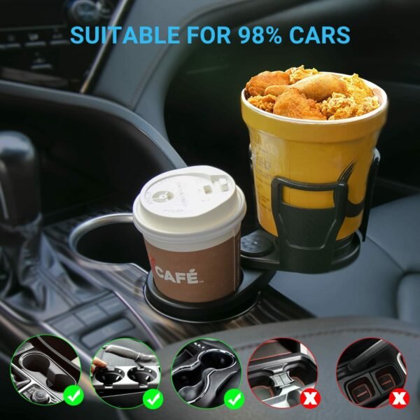 Car Drinking Bottle Holder 360 Degrees Rotatable Water Cup Holder Sunglasses Phone Organizer Storage Car Interior Accessories - Image 2
