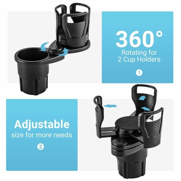 Car Drinking Bottle Holder 360 Degrees Rotatable Water Cup Holder Sunglasses Phone Organizer Storage Car Interior Accessories - Image 11