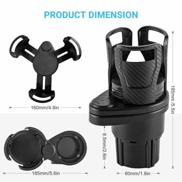 Car Drinking Bottle Holder 360 Degrees Rotatable Water Cup Holder Sunglasses Phone Organizer Storage Car Interior Accessories - Image 13