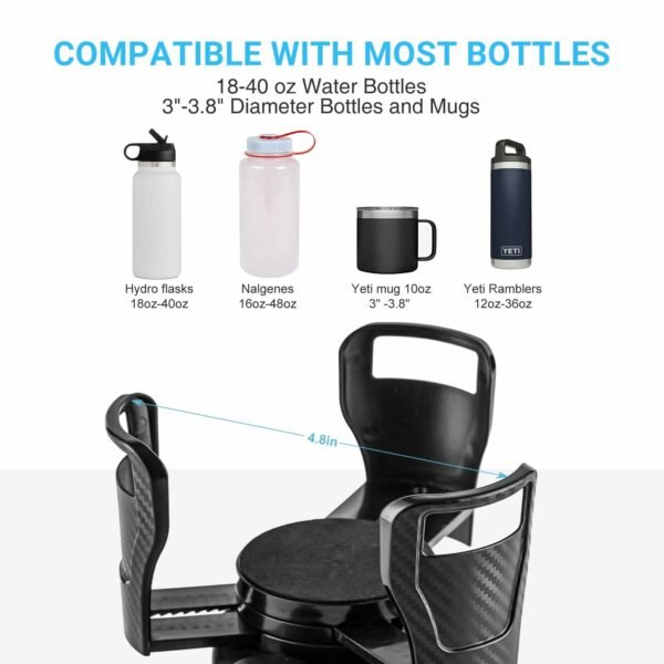 Car Drinking Bottle Holder 360 Degrees Rotatable Water Cup Holder Sunglasses Phone Organizer Storage Car Interior Accessories - Image 9