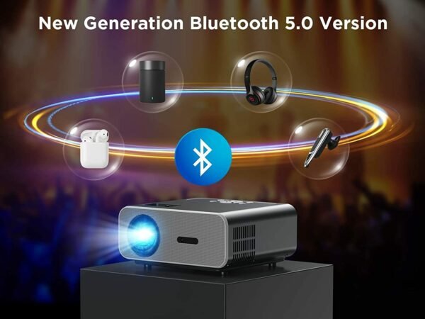 Projector with 5G WiFi and Bluetooth, VACASSO Native 1080P Portable Projector 4K Supported with Tripod, 11000L Movie Home Projector Compatible with HDMI/TV Stick/iOS/Android/PS5 - Image 5