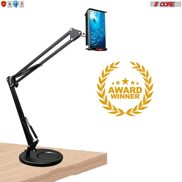 Phone Holder Stand Universal Phone Mount Flexible 360°„ Rotation Long Arm Cell Phone Holder for Bed; Office; Kitchen 5 Core ARM MOB - Image 11