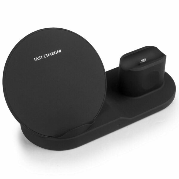 Wireless Fast Charge Stand Dock 3in1 Phone Charging Watch Ear Pods Charger Samsung Galaxy S9+ iPhone XS Wire Less 8 5 Core cell phone accessories  WCR 3 - Image 2