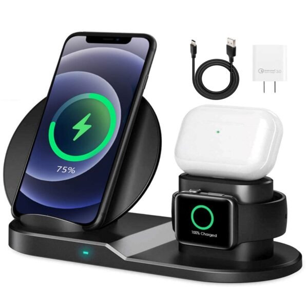 Wireless Fast Charge Stand Dock 3in1 Phone Charging Watch Ear Pods Charger Samsung Galaxy S9+ iPhone XS Wire Less 8 5 Core cell phone accessories  WCR 3