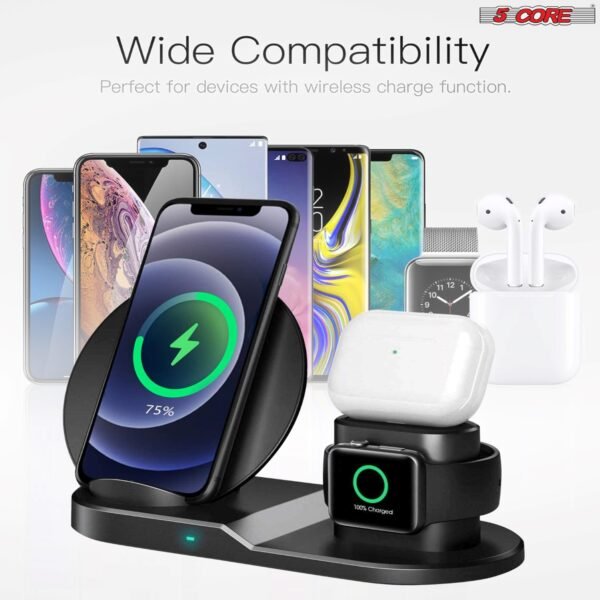 Wireless Fast Charge Stand Dock 3in1 Phone Charging Watch Ear Pods Charger Samsung Galaxy S9+ iPhone XS Wire Less 8 5 Core cell phone accessories  WCR 3 - Image 10