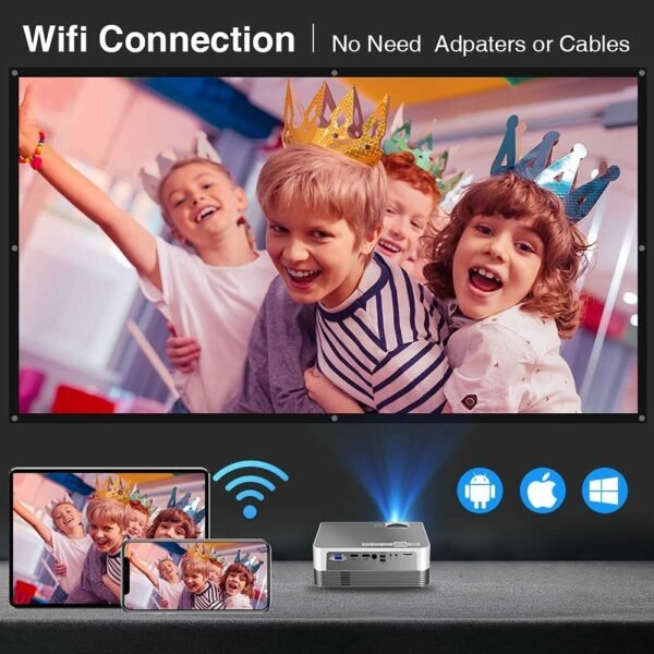 MOOKA Native 1080P WiFi Bluetooth 4K Projectors 8500L Video Movie Theater Home - Image 16
