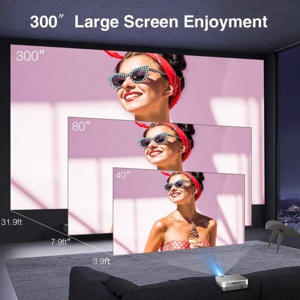 MOOKA Native 1080P WiFi Bluetooth 4K Projectors 8500L Video Movie Theater Home - Image 17