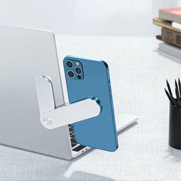 Laptop Phone Holder, Adjustable Laptop Side Mount Clip, Magnetic Laptop Monitor Mount, Computer Laptop Cellphone Stand Foldable Aluminum Expansion Bracket Tablet Clip For Dual Screen - Image 14