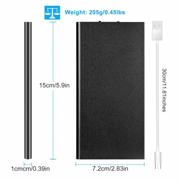 20000mAh Power Bank Ultra-thin External Battery Pack Phone Charger - Image 9