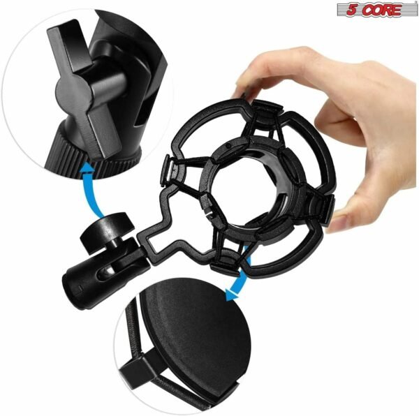 XLR Microphone Condenser Mic for Computer Gaming; Podcast Tripod Stand Kit for Streaming; Recording; Vocals; Voice; Cardioids Studio Microphone 5 Core RM 7 BLU - Image 6